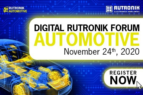 Start Your Engines: Rutronik Automotive Digital Forum präsentiert am 24. November 2020 Innovationen für die nächste Fahrzeuggeneration
